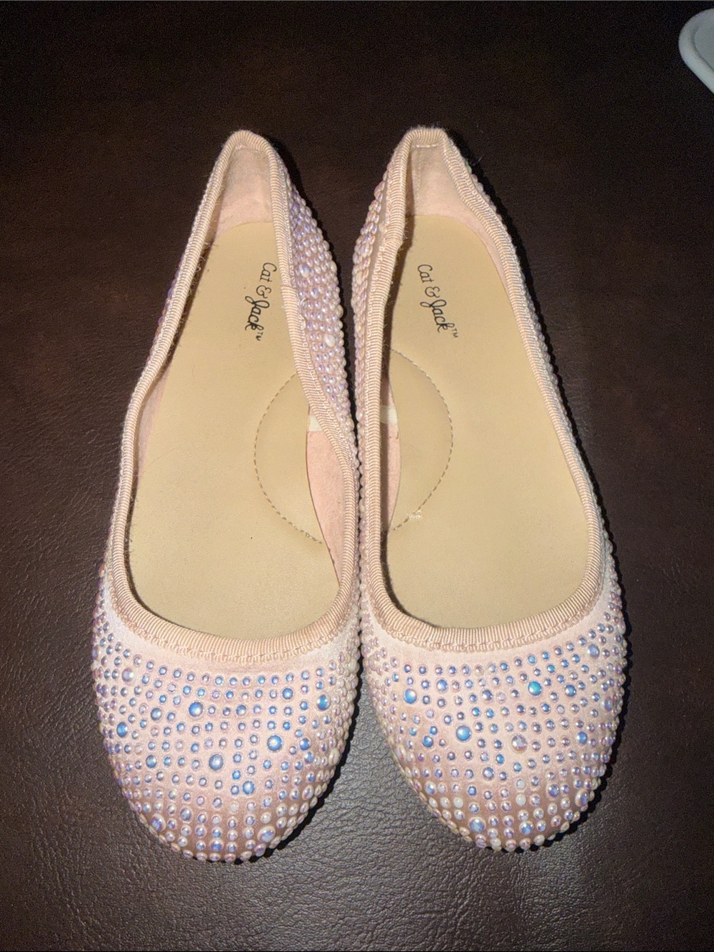Cat & Jack Blush Pink Embellished Ballet Flats